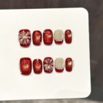 主图-06 New Year Fireworks Super Sparkle Festive Chinese Style Press-On Nails