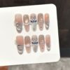 主图-06 Crystal Ice Fox Cat Eye Light Luxury Handmade Press-on Nails | Long Oval