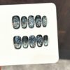 Handmade Ink Blue Super Sparkle Crushed Diamond Winter Press-On Nails