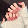 主图-07 Printed Light Luxury Sweet & Edgy Style Matte Red Hello Kitty Press-On Nails