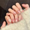 Sweet Girl Style Translucent Pink Heart Star Super Sparkle Press-On Nails