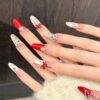 主图-08 Christmas Snowflake Crushed Diamond Bow Gradient Press-On Nails