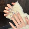 Christmas Snow Translucent Ice Super Sparkle Crushed Diamond Autumn & Winter Press-On Nails