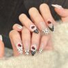 主图-08 French Style Polka Dot Ladybug Flower Cute Girly Style Press-On Nails