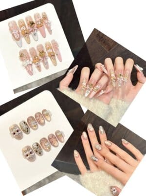 Sets Chinese Style Press On Nails Bundle | Save 